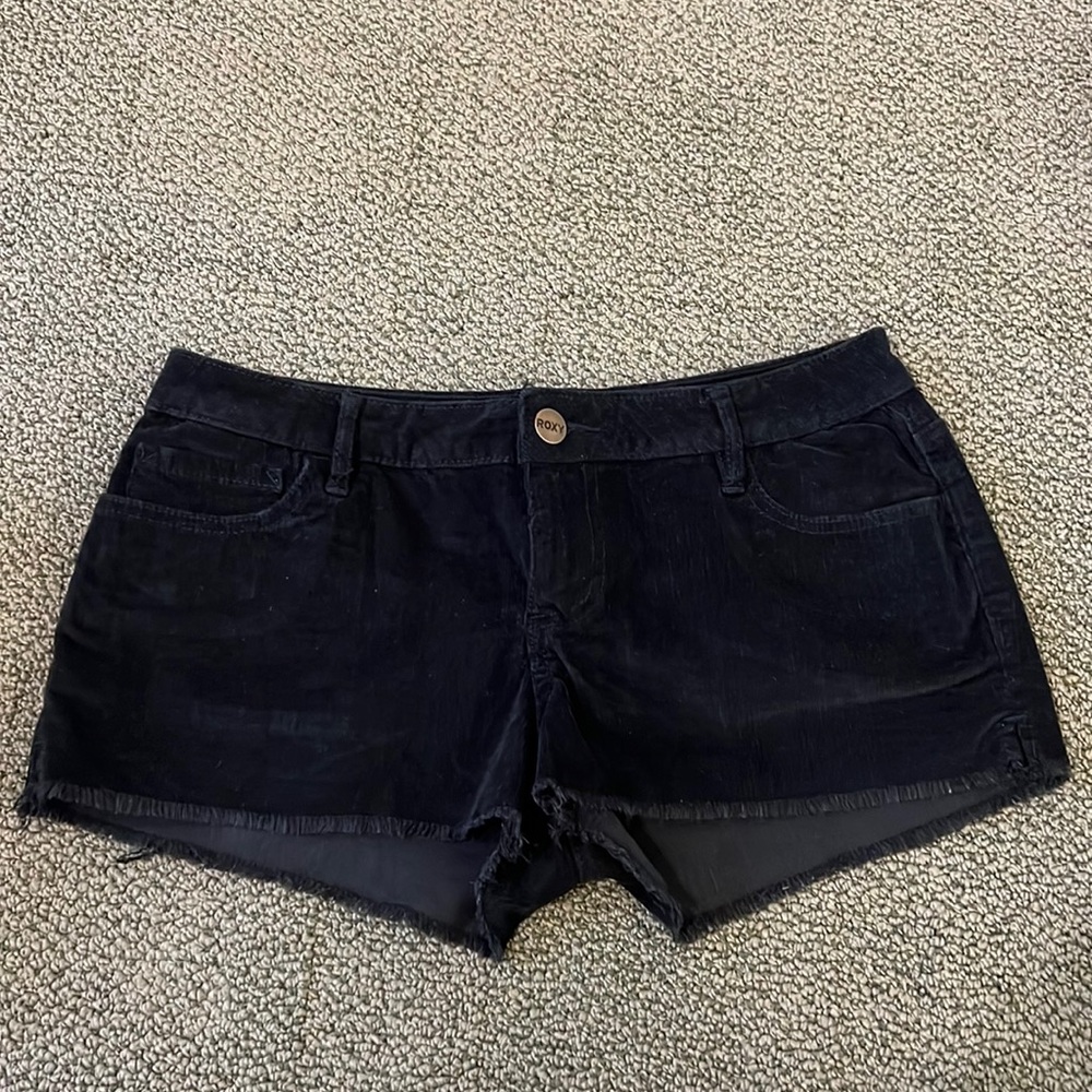 Black corduroy Roxy shorts